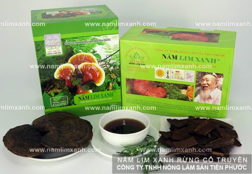 Các sản phẩm nấm lim xanh rừng của công ty TNHH Nông lâm sản Tiên Phước.