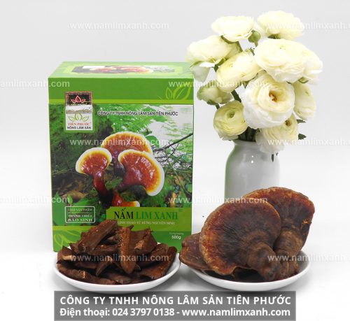 Mẫu hộp sản phẩm Nấm lim xanh đã thái lát của công ty TNHH nông lâm sản Tiên Phước
