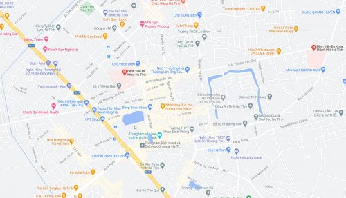 Bản đồ đường đi và các tuyến xe bus đến Bệnh viện Đa khoa tỉnh Hà Tĩnh