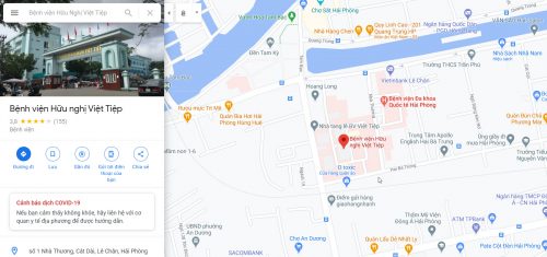 Bản đồ đường đi và phương tiện di chuyển đến Bệnh viện Hữu Nghị Việt Tiệp